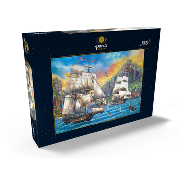 Darstellung des Puzzle Motivs Majestic Sailboats in the Sea 1000 Puzzle Schachtel Ansicht2