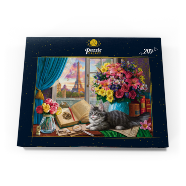 Darstellung des Puzzle Motivs View of the Eiffel Tower from the Window 200 Puzzle Schachtel Ansicht3