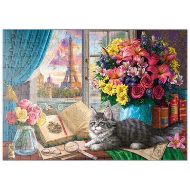 Darstellung des Puzzle Motivs puzzleplate View of the Eiffel Tower from the Window 200 Puzzle