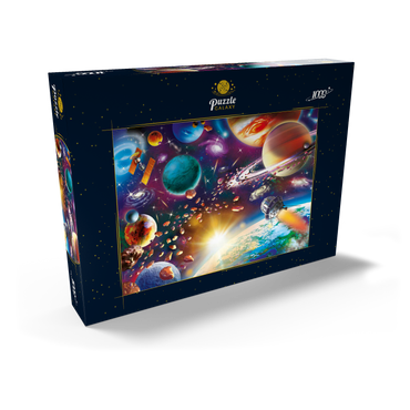 Darstellung des Puzzle Motivs Sunrise in Space 1000 Puzzle Schachtel Ansicht2