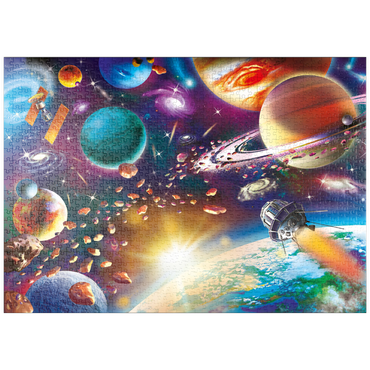 Darstellung des Puzzle Motivs puzzleplate Sunrise in Space 1000 Puzzle