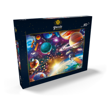 Darstellung des Puzzle Motivs Sunrise in Space 100 Puzzle Schachtel Ansicht2