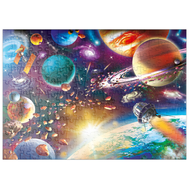 Darstellung des Puzzle Motivs puzzleplate Sunrise in Space 200 Puzzle