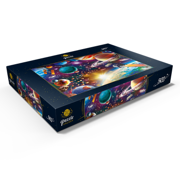 Darstellung des Puzzle Motivs Sunrise in Space 500 Puzzle Schachtel Ansicht1