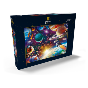 Darstellung des Puzzle Motivs Sunrise in Space 500 Puzzle Schachtel Ansicht2