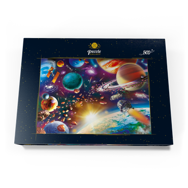 Darstellung des Puzzle Motivs Sunrise in Space 500 Puzzle Schachtel Ansicht3