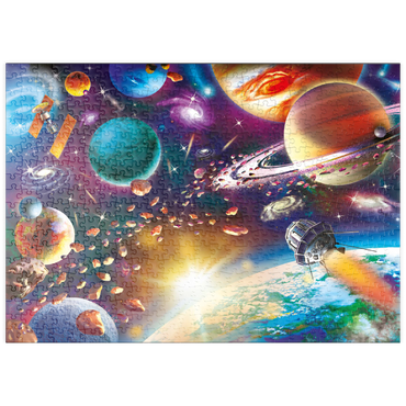 Darstellung des Puzzle Motivs puzzleplate Sunrise in Space 500 Puzzle