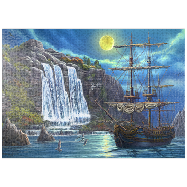 Darstellung des Puzzle Motivs puzzleplate Ship in the Night 1000 Puzzle