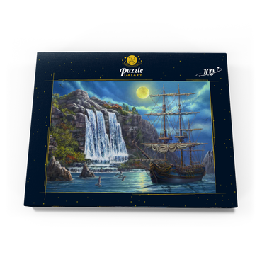 Darstellung des Puzzle Motivs Ship in the Night 100 Puzzle Schachtel Ansicht3