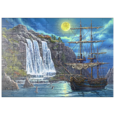 Darstellung des Puzzle Motivs puzzleplate Ship in the Night 100 Puzzle