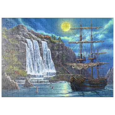 Darstellung des Puzzle Motivs puzzleplate Ship in the Night 200 Puzzle