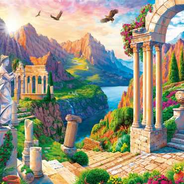 Darstellung des Puzzle Motivs Antique City 1000 Puzzle 3D Modell