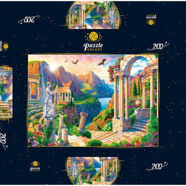 Darstellung des Puzzle Motivs Antique City 200 Puzzle Schachtel 3D Modell