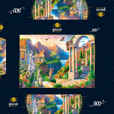 Darstellung des Puzzle Motivs Antique City 500 Puzzle Schachtel 3D Modell