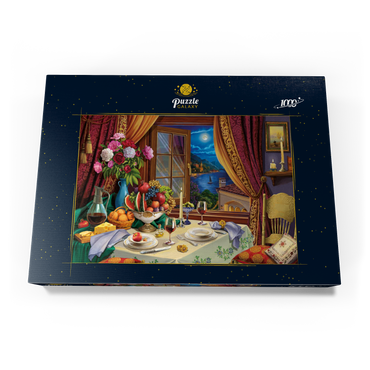 Darstellung des Puzzle Motivs Romantic Dinner 1000 Puzzle Schachtel Ansicht3