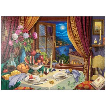 Darstellung des Puzzle Motivs puzzleplate Romantic Dinner 1000 Puzzle