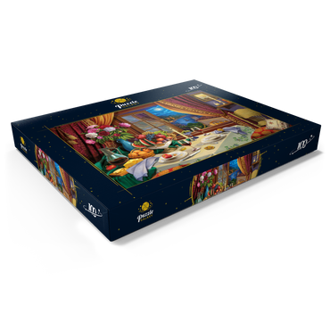 Darstellung des Puzzle Motivs Romantic Dinner 100 Puzzle Schachtel Ansicht1