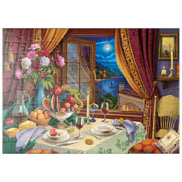 Darstellung des Puzzle Motivs puzzleplate Romantic Dinner 100 Puzzle