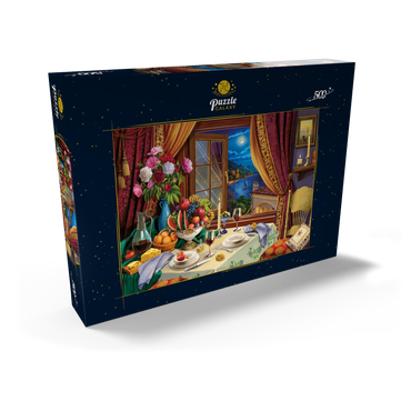 Darstellung des Puzzle Motivs Romantic Dinner 500 Puzzle Schachtel Ansicht2