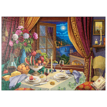 Darstellung des Puzzle Motivs puzzleplate Romantic Dinner 500 Puzzle
