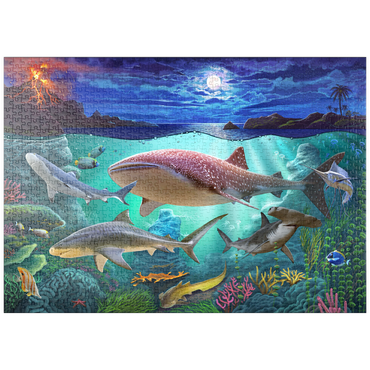 Darstellung des Puzzle Motivs puzzleplate Sharks 1000 Puzzle