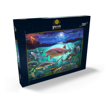 Darstellung des Puzzle Motivs Sharks 200 Puzzle Schachtel Ansicht2