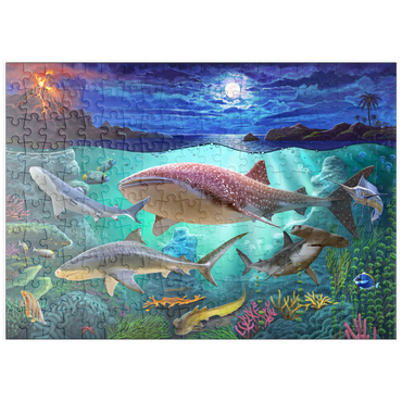 Darstellung des Puzzle Motivs puzzleplate Sharks 200 Puzzle