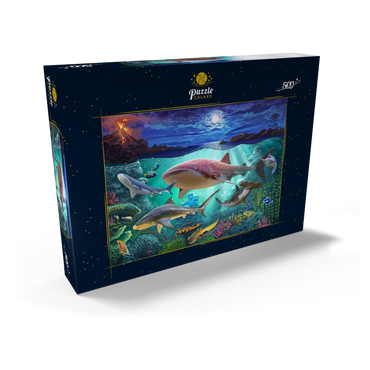 Darstellung des Puzzle Motivs Sharks 500 Puzzle Schachtel Ansicht2