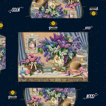 Darstellung des Puzzle Motivs Accessories & Lilac 1000 Puzzle Schachtel 3D Modell