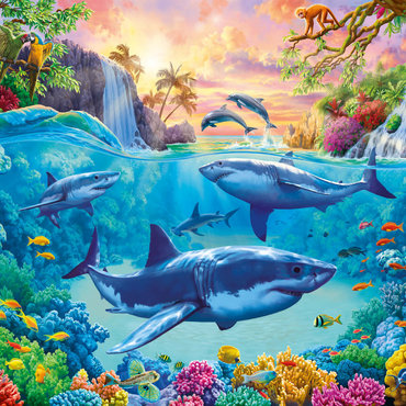 Darstellung des Puzzle Motivs The World Under the Sea 1000 Puzzle 3D Modell