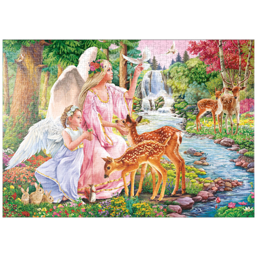 Darstellung des Puzzle Motivs puzzleplate Angels & Deers 1000 Puzzle