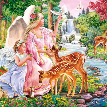 Darstellung des Puzzle Motivs Angels & Deers 1000 Puzzle 3D Modell