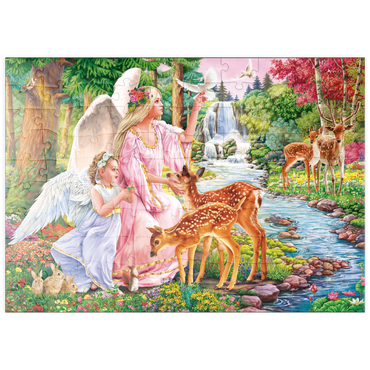 Darstellung des Puzzle Motivs puzzleplate Angels & Deers 100 Puzzle