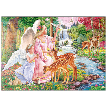 Darstellung des Puzzle Motivs puzzleplate Angels & Deers 500 Puzzle