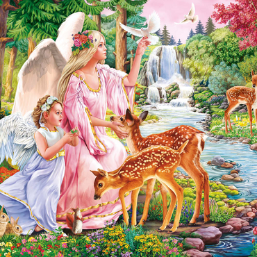 Darstellung des Puzzle Motivs Angels & Deers 500 Puzzle 3D Modell