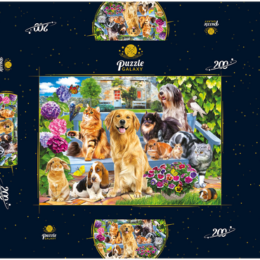 Darstellung des Puzzle Motivs Pets 200 Puzzle Schachtel 3D Modell