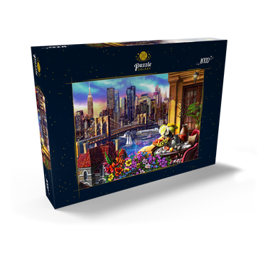 Darstellung des Puzzle Motivs Night City 1000 Puzzle Schachtel Ansicht2