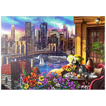 Darstellung des Puzzle Motivs puzzleplate Night City 1000 Puzzle