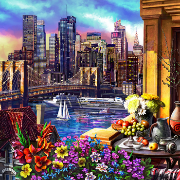 Darstellung des Puzzle Motivs Night City 1000 Puzzle 3D Modell