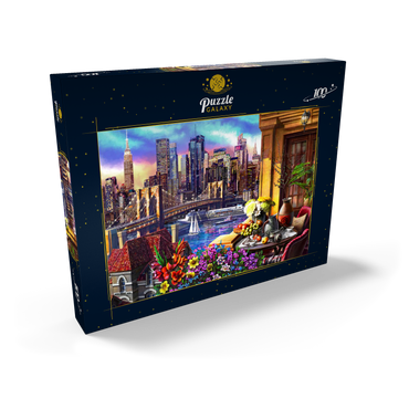 Darstellung des Puzzle Motivs Night City 100 Puzzle Schachtel Ansicht2