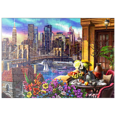 Darstellung des Puzzle Motivs puzzleplate Night City 100 Puzzle