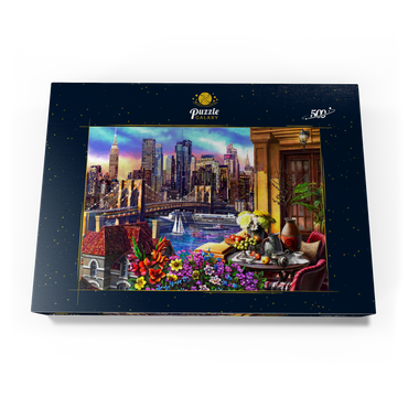 Darstellung des Puzzle Motivs Night City 500 Puzzle Schachtel Ansicht3