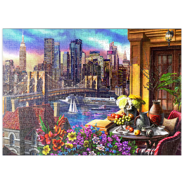 Darstellung des Puzzle Motivs puzzleplate Night City 500 Puzzle