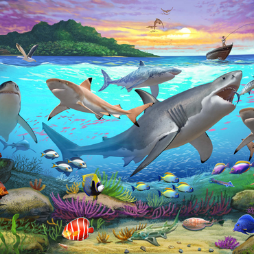 Darstellung des Puzzle Motivs World Under Water 1000 Puzzle 3D Modell