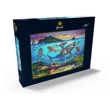 Darstellung des Puzzle Motivs World Under Water 500 Puzzle Schachtel Ansicht2