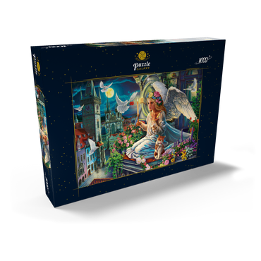 Darstellung des Puzzle Motivs Angel in the Night 1000 Puzzle Schachtel Ansicht2
