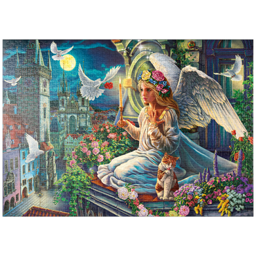 Darstellung des Puzzle Motivs puzzleplate Angel in the Night 1000 Puzzle