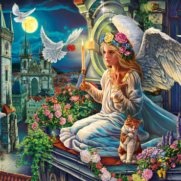 Darstellung des Puzzle Motivs Angel in the Night 1000 Puzzle 3D Modell