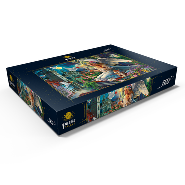 Darstellung des Puzzle Motivs Angel in the Night 500 Puzzle Schachtel Ansicht1