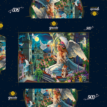 Darstellung des Puzzle Motivs Angel in the Night 500 Puzzle Schachtel 3D Modell